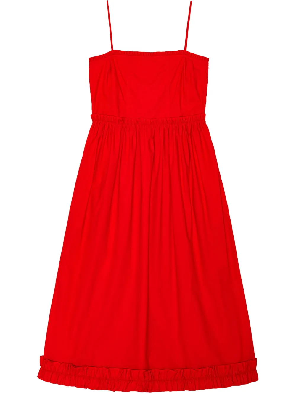 GANNI Midi-jurk Rood