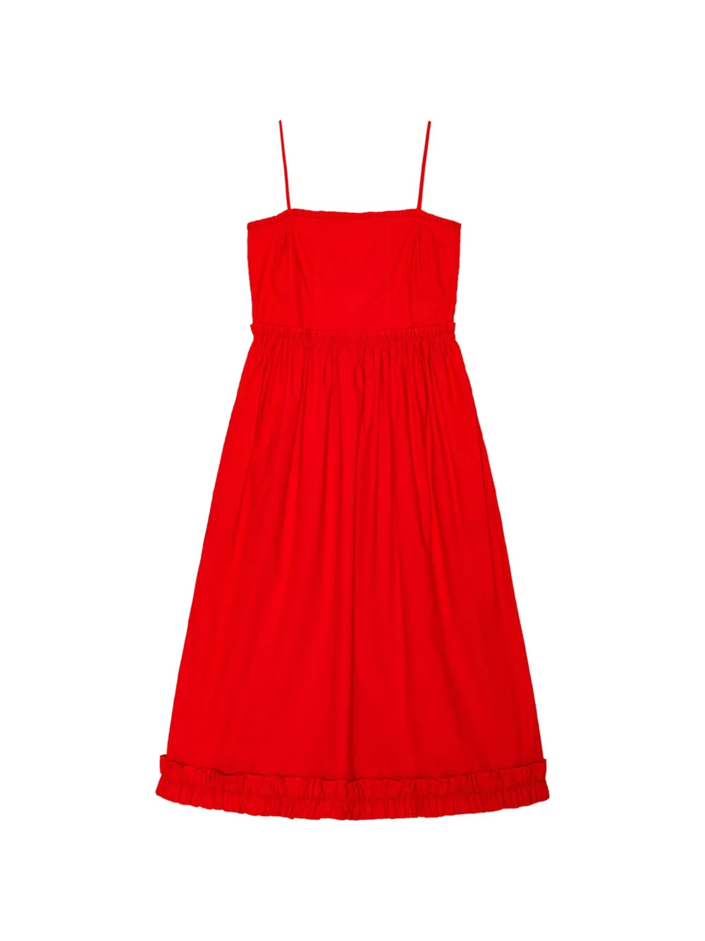 GANNI Midi-jurk Rood