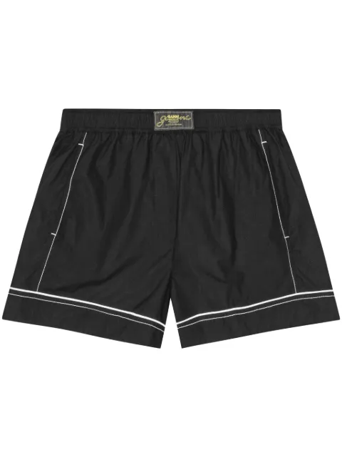 GANNI short à patch logo