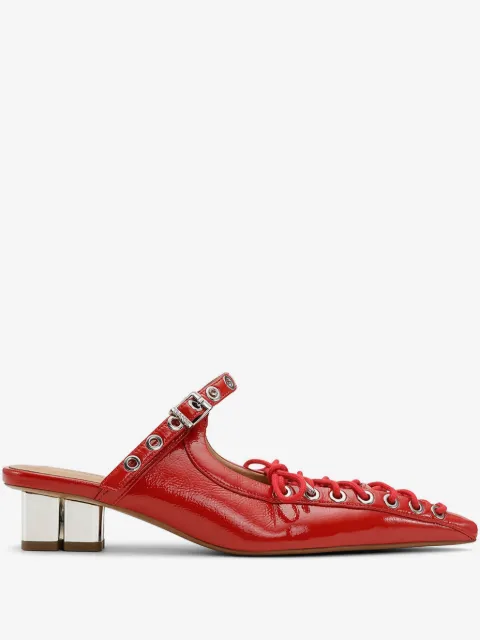 GANNI laced leather mules