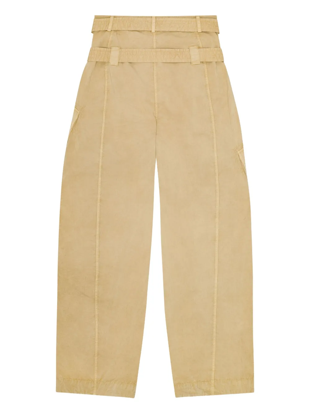 GANNI Broek met cargo zak Beige