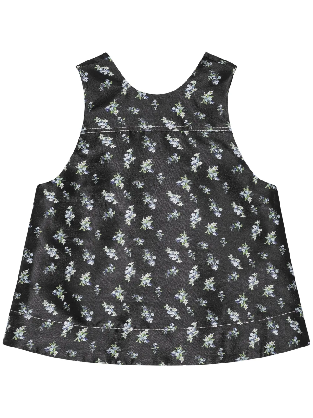 GANNI floral-print Top | Black | FARFETCH