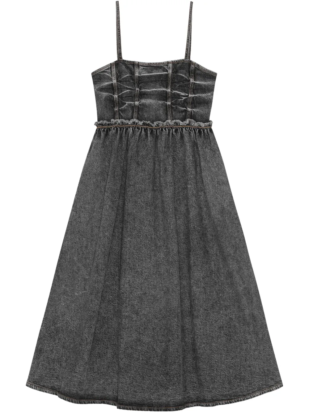 GANNI robe en jean à coupe mi-longue | noir | Image 1