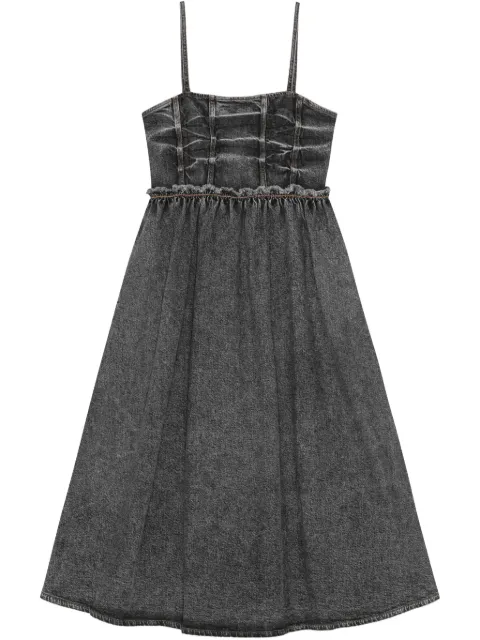 GANNI denim midi dress