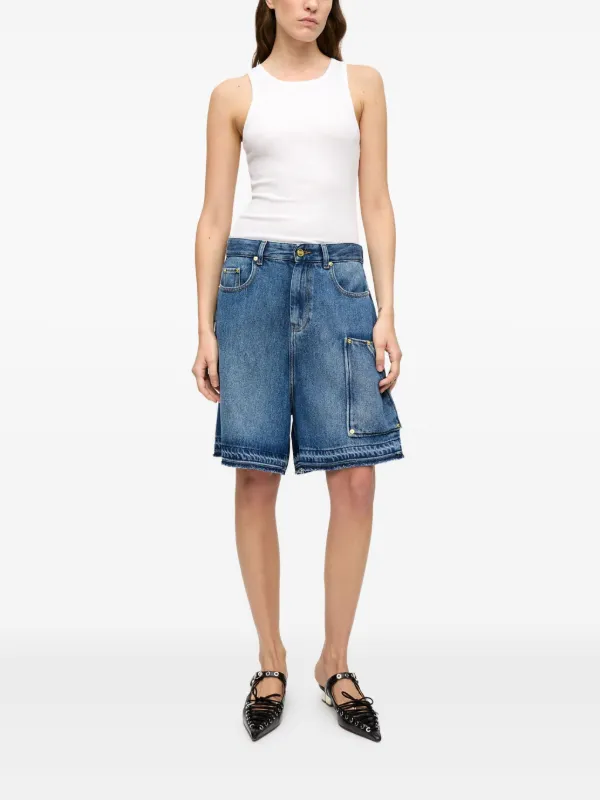 GANNI デニムショーツ | ブルー | FARFETCH JP