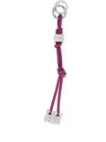 GANNI logo-charm keyring - Purple