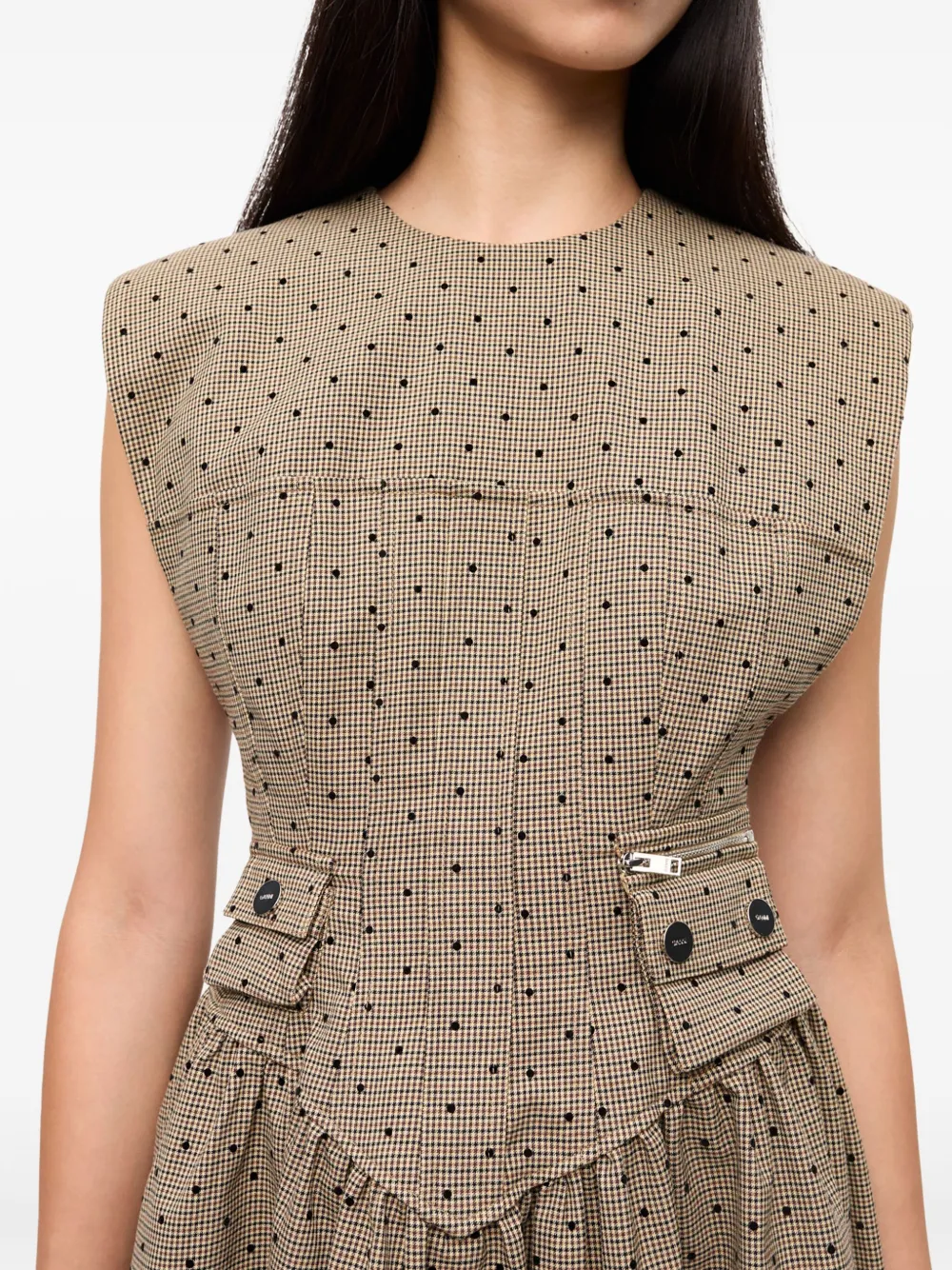 GANNI POLKA DOT-PRINT MINIDRESS