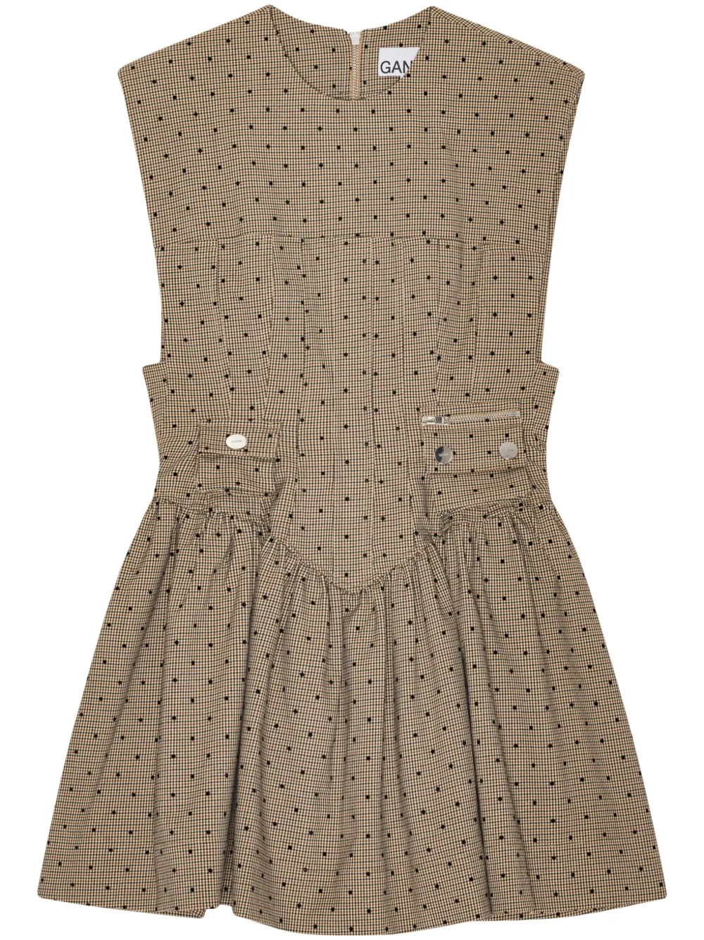GANNI POLKA DOT-PRINT MINIDRESS