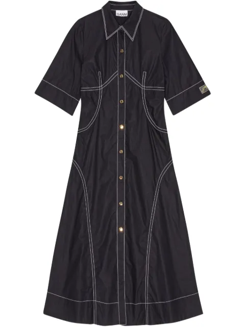 GANNI contrasting shirtdress