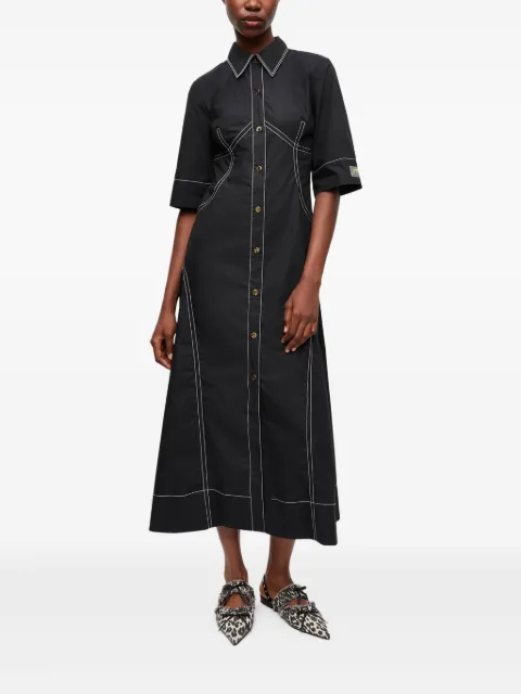 GANNI contrasting shirtdress W0303 - 1