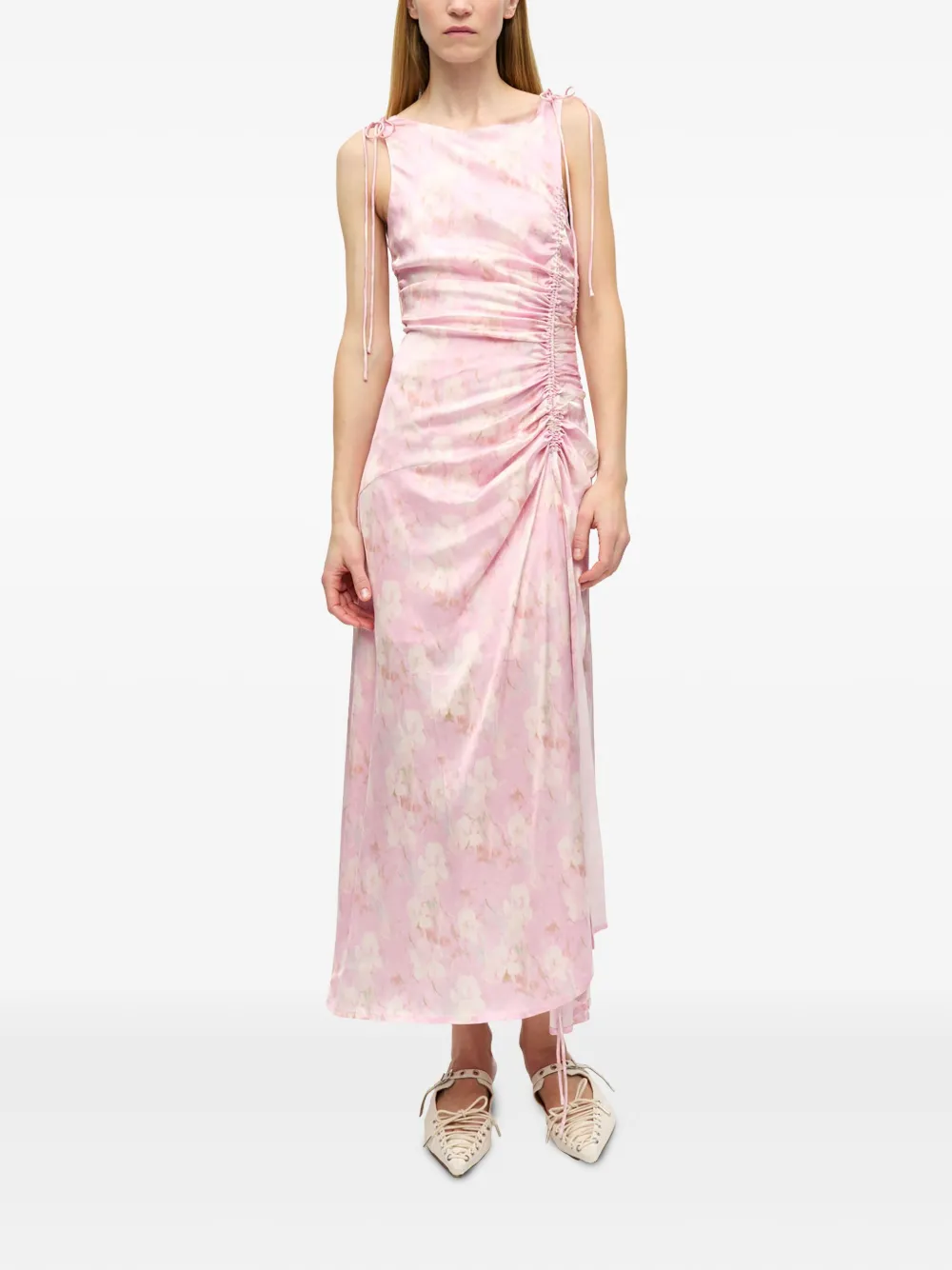 GANNI Jurk met print - Roze