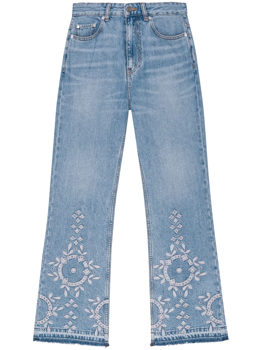 GANNI Broderie anglaise jeans Blauw