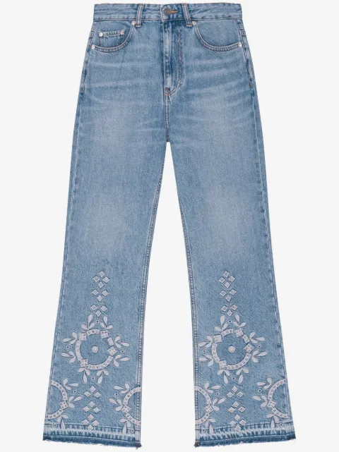 GANNI broderie-anglaise jeans