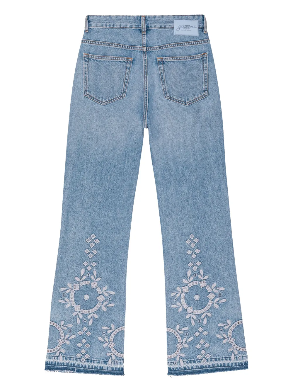 【送料&関税込】Ganni Jeans In Blue Wool And Polyester Ganni Jeans In Blue Wool And Polyester | italist