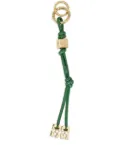 GANNI logo-charm keyring - Green