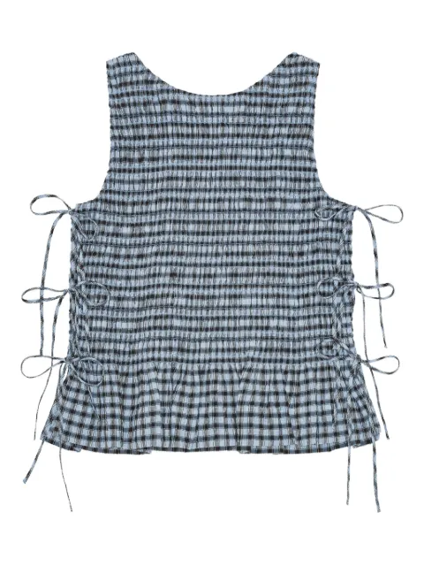 GANNI checkered top