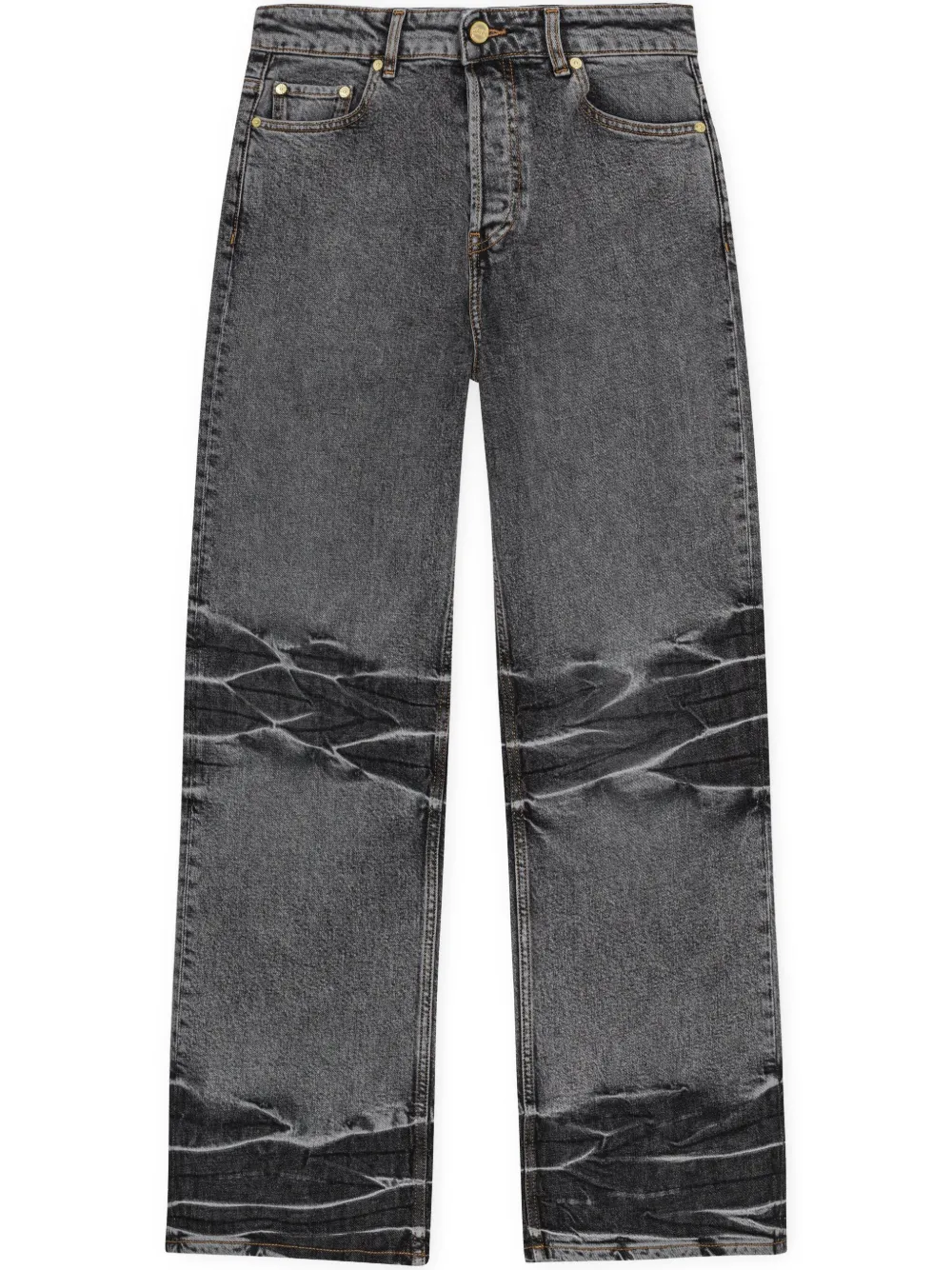 GANNI Jeans met wijde pijpen Zwart