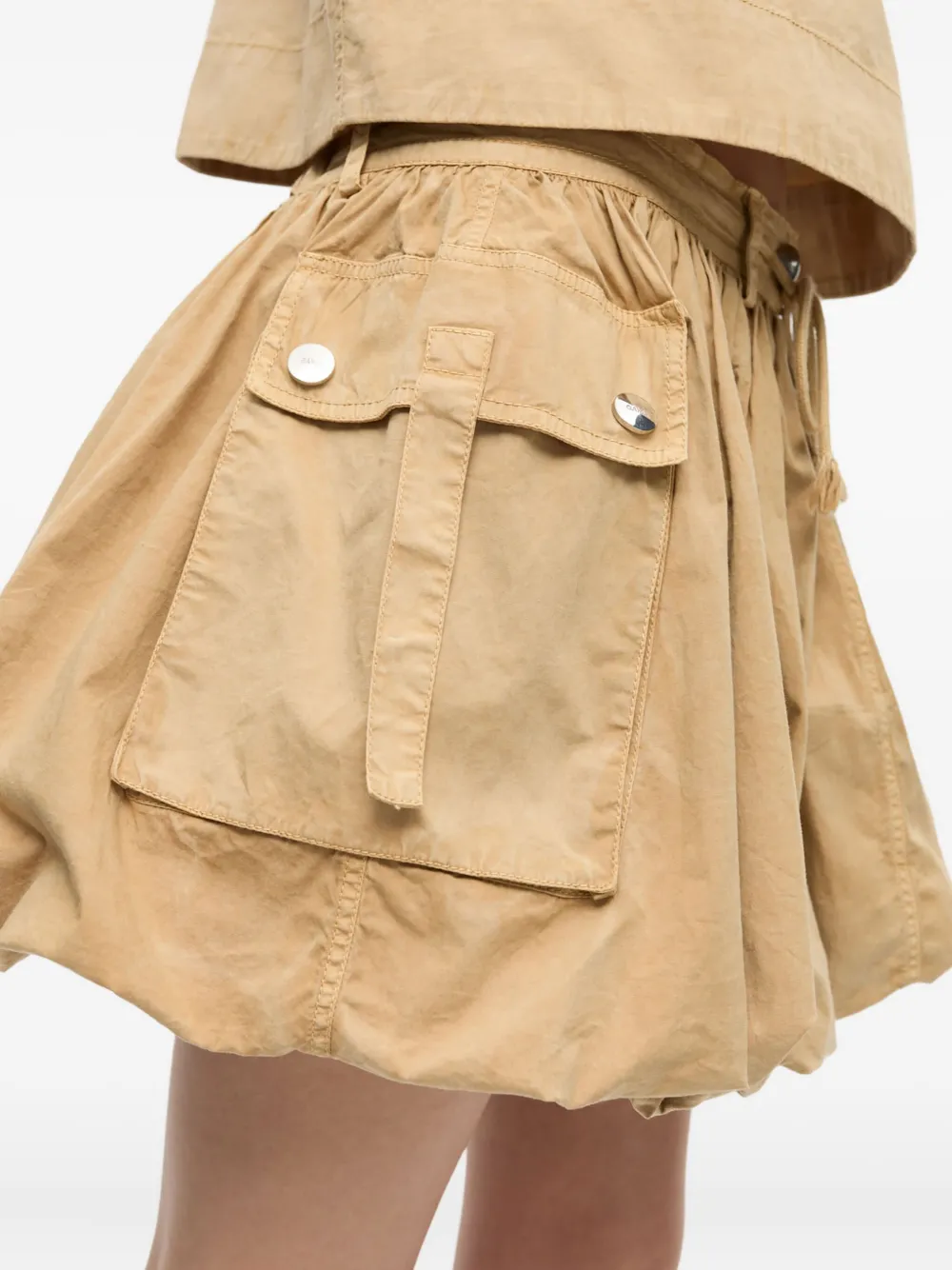 GANNI Rok met verwassen effect Beige