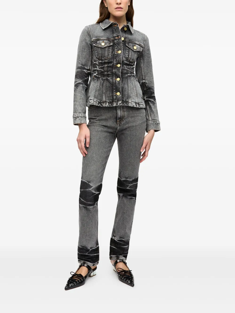GANNI Straight jeans - Zwart
