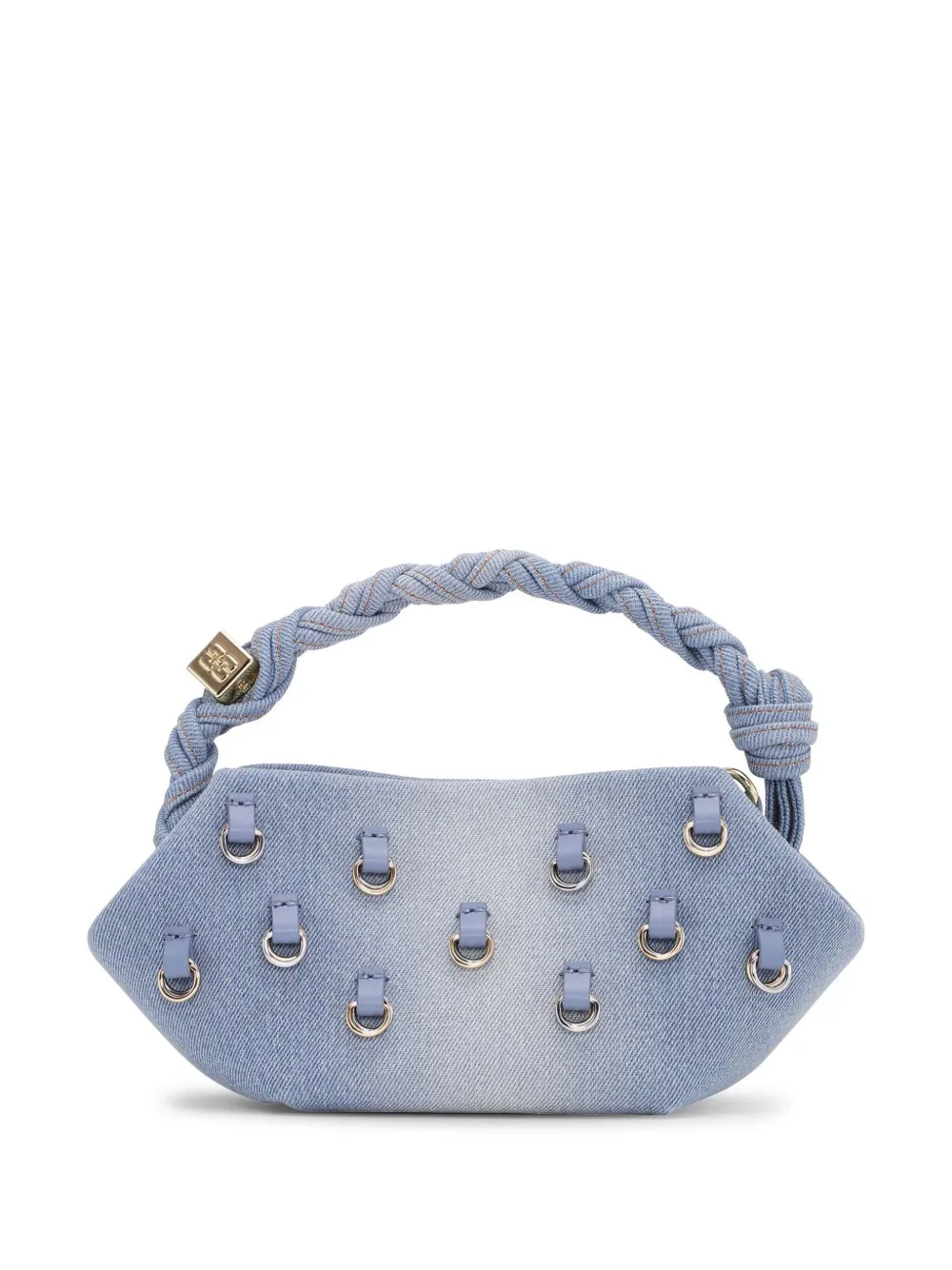 GANNI Bou denim kleine tas Blauw