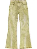 GANNI bleached-effect jeans - Green