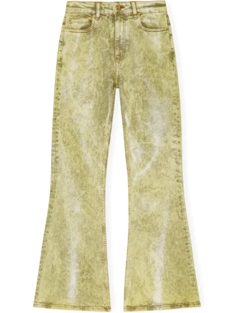 GANNI bleached-effect jeans