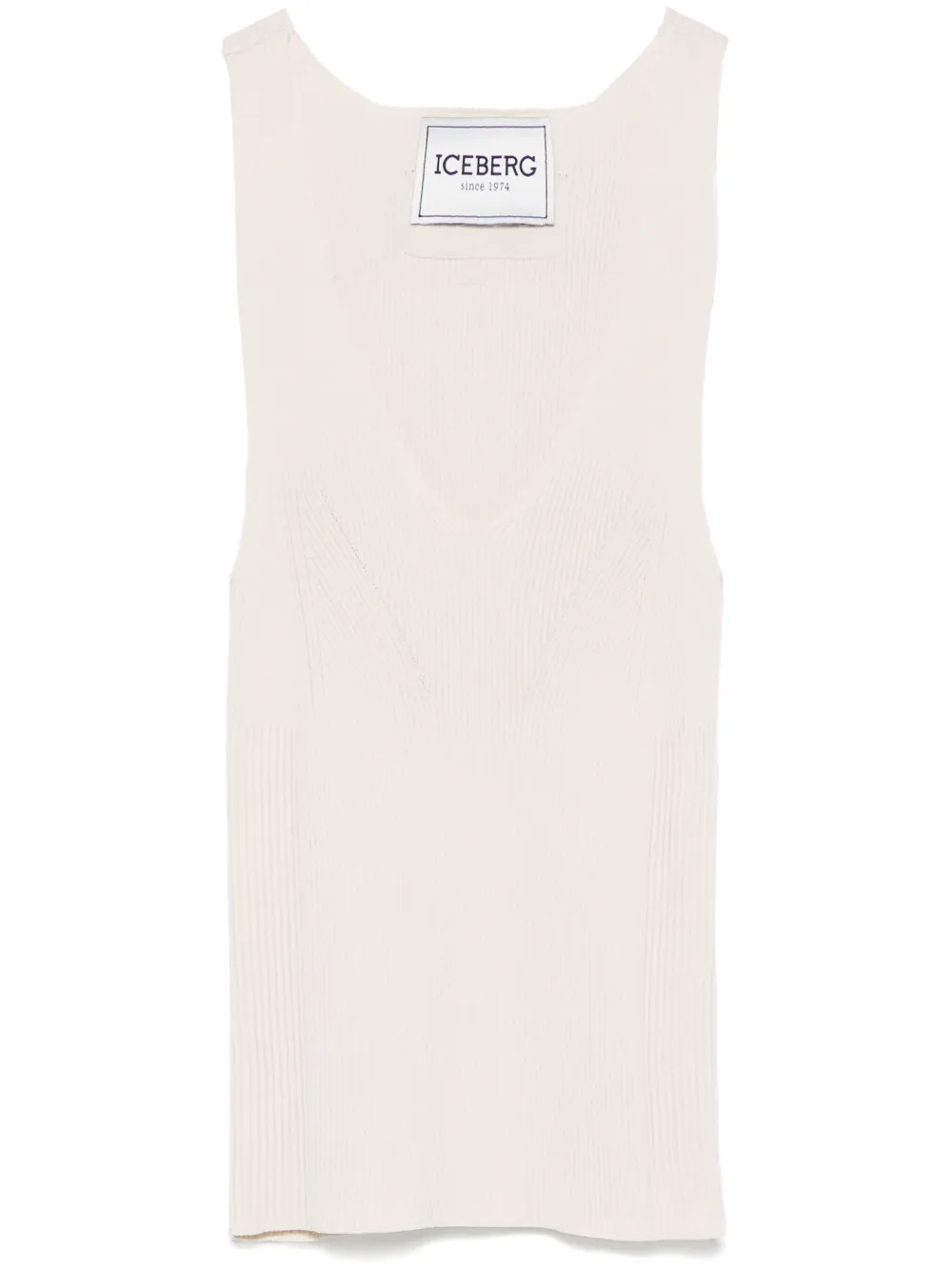 Iceberg Ribgebreide tanktop Beige