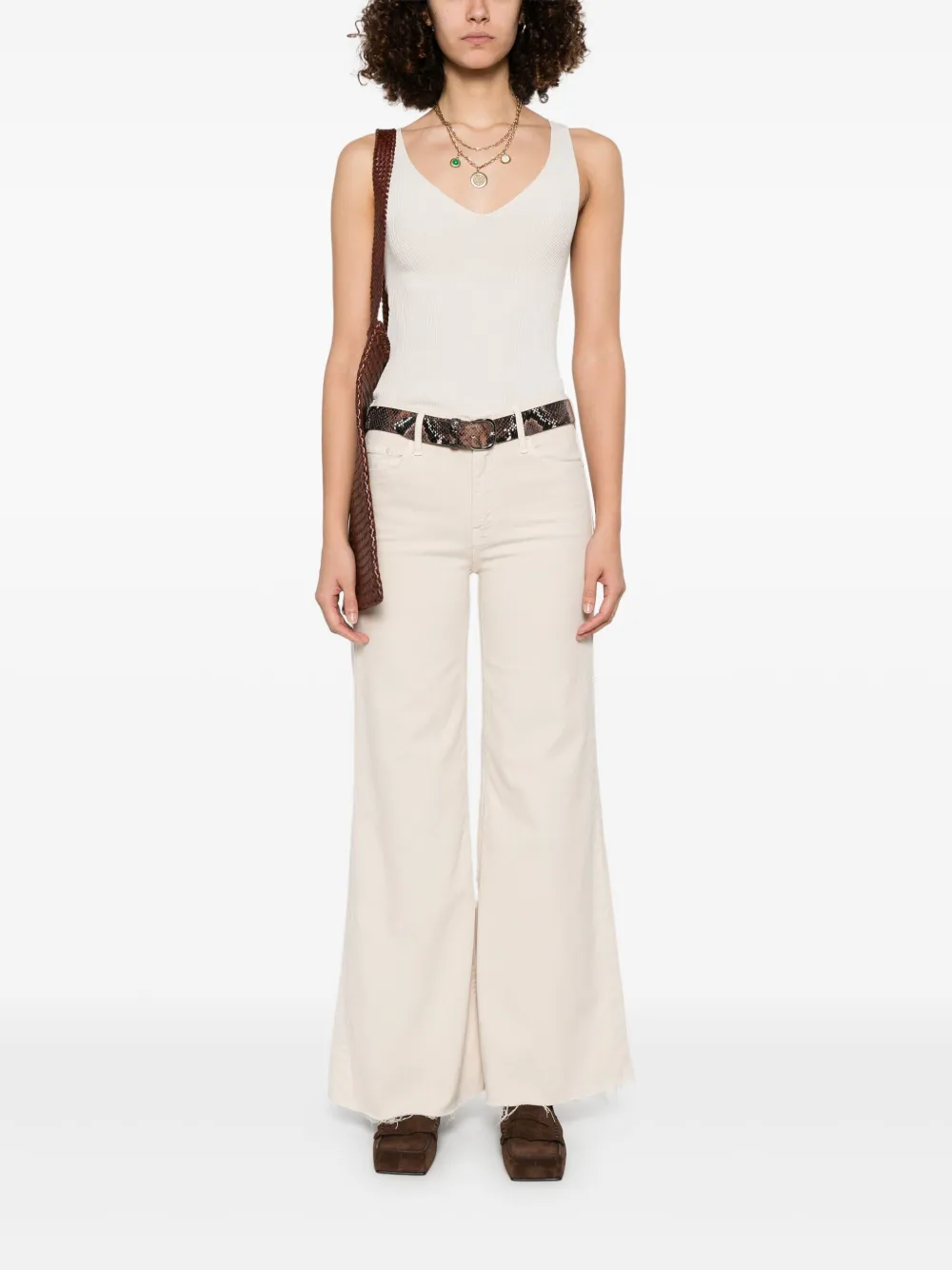 Iceberg Ribgebreide tanktop - Beige