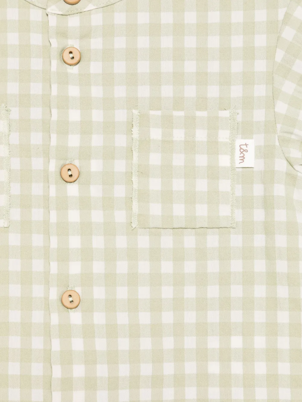 TEDDY & MINOU Romper met gingham ruit Groen