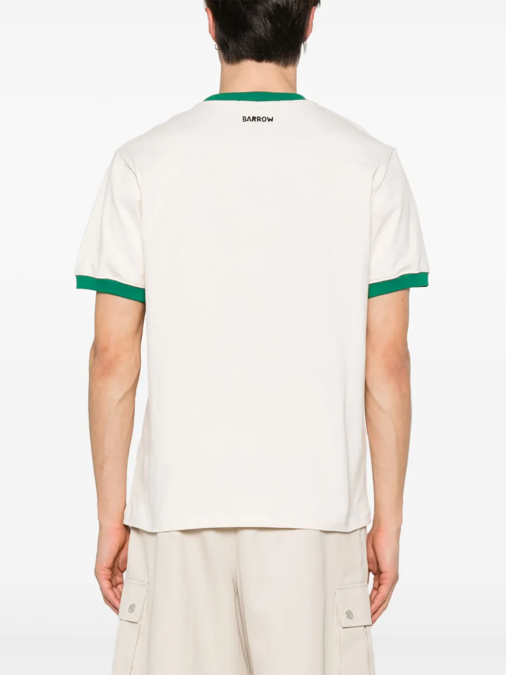 BARROW T-shirt met print Beige