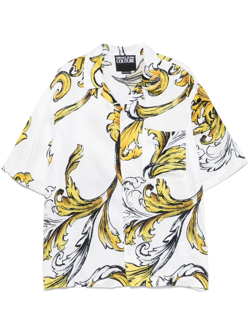 Versace Jeans Couture Outline Barocco overhemd Wit