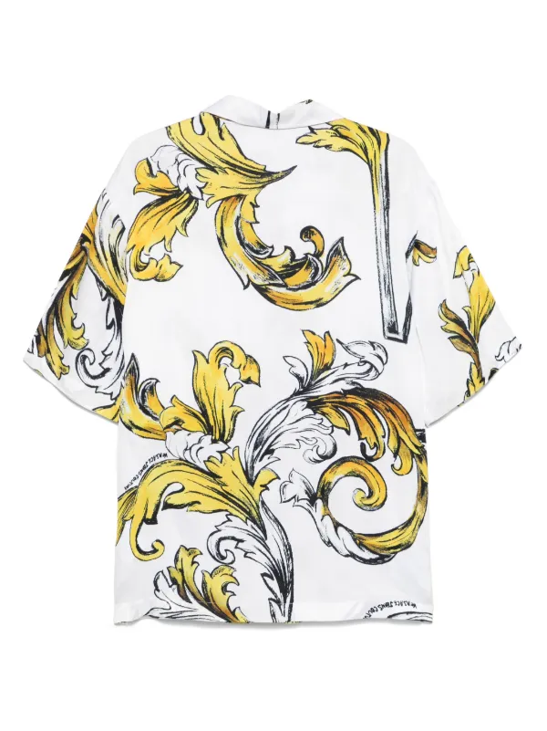 Versace Jeans Couture Outline Barocco Shirt | White | FARFETCH OM