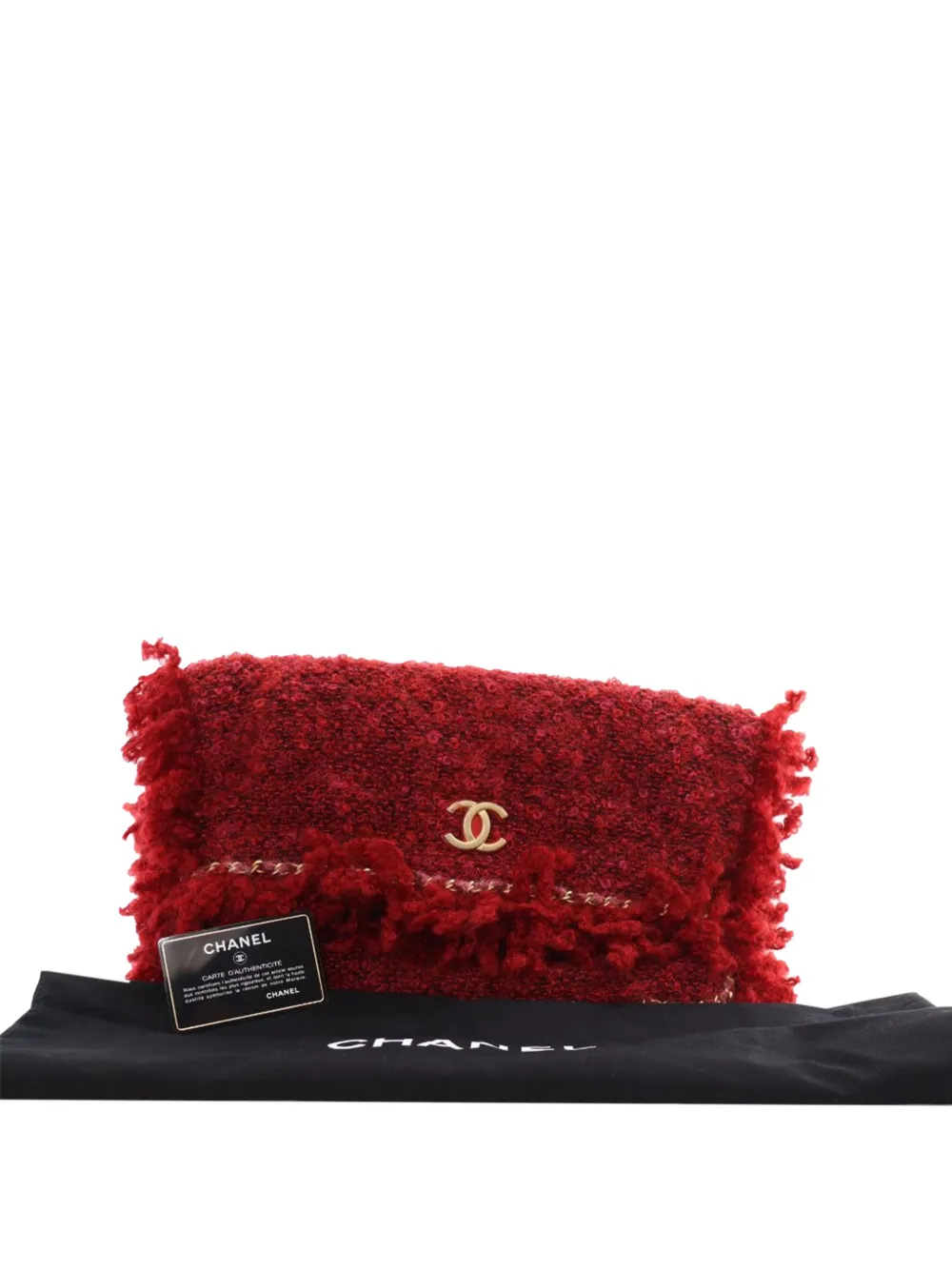 CHANEL Pre-Owned 2017-2018 Tweed Fringe Paris Cosmopolite clutch bag | Pre-Owned | Image 2