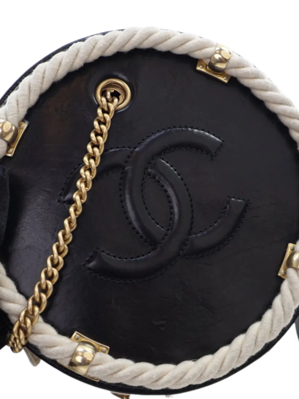 CHANEL Pre-Owned 2019 En Vogue ronde kalfsleren crossbodytas - Wit