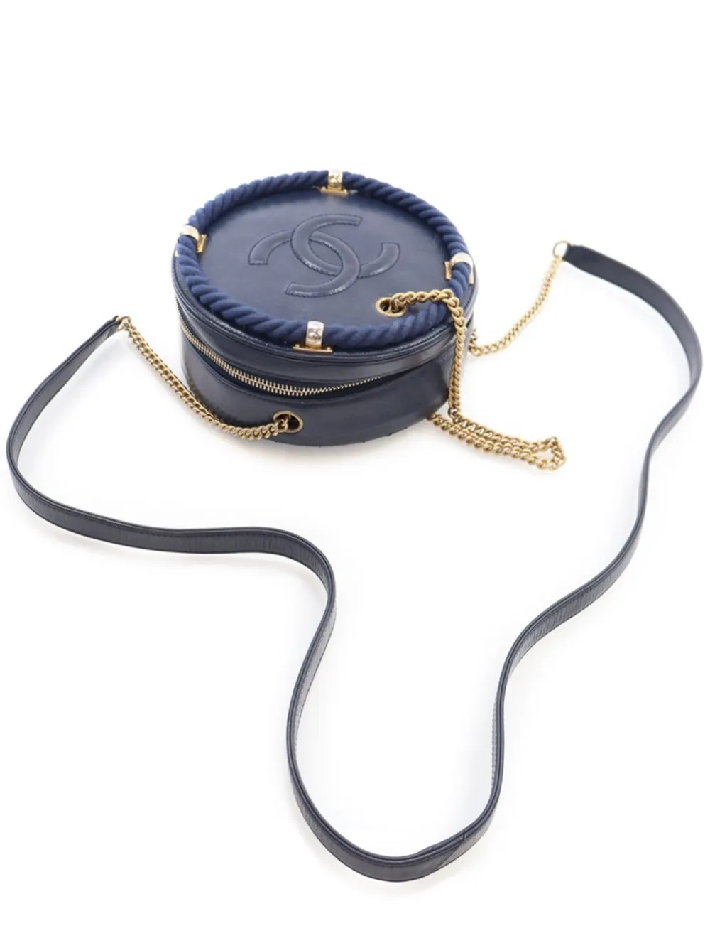 CHANEL Pre-Owned 2019 En Vogue ronde kalfsleren crossbodytas - Blauw