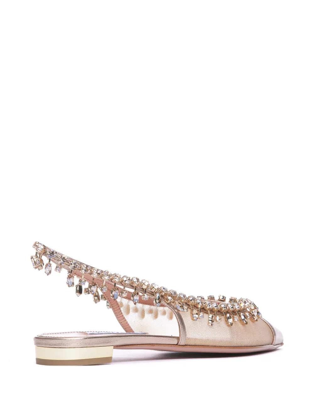 Aquazzura Temptation Crystal ballerina's Roze