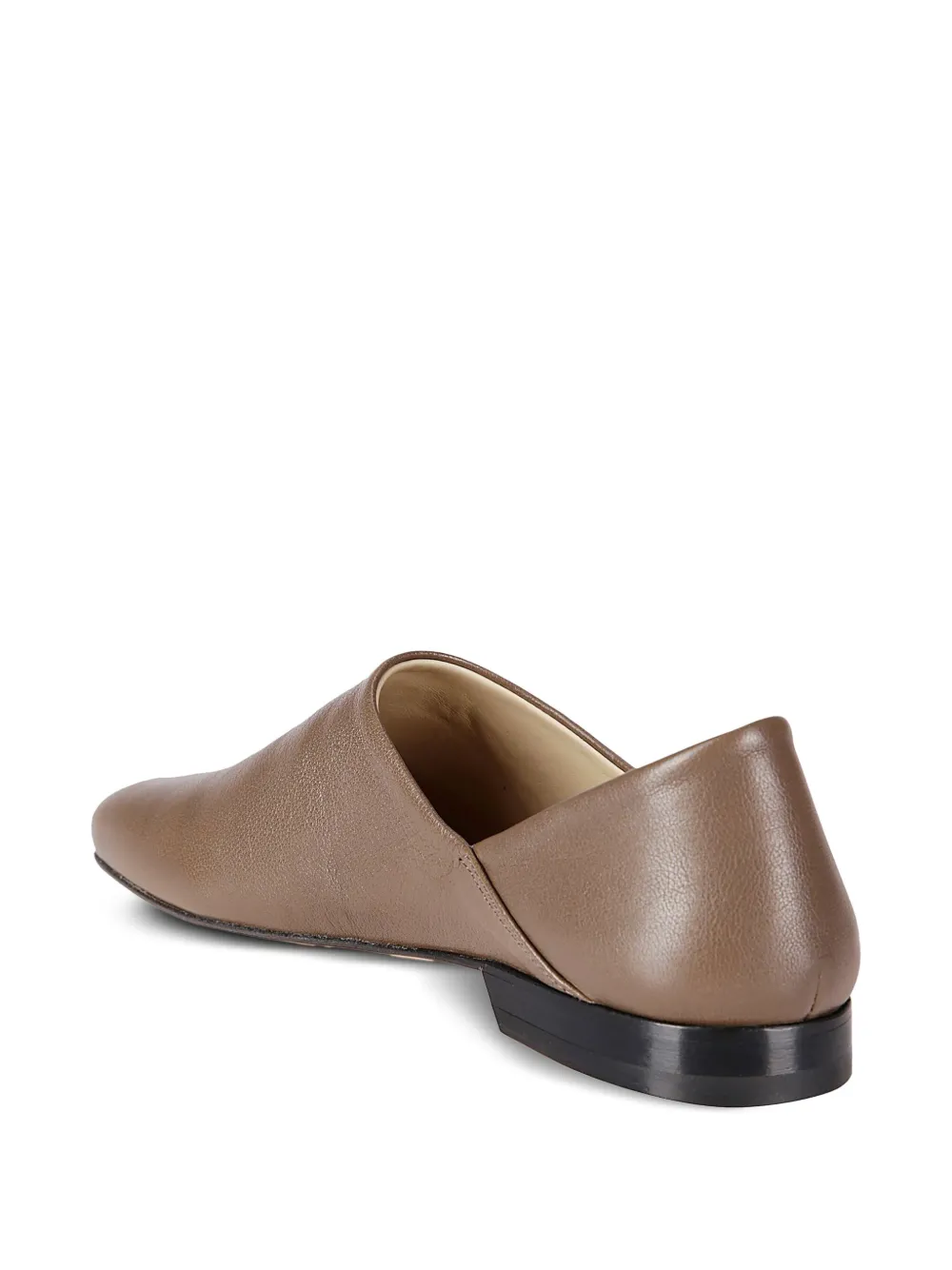LEMAIRE leather slippers Brown