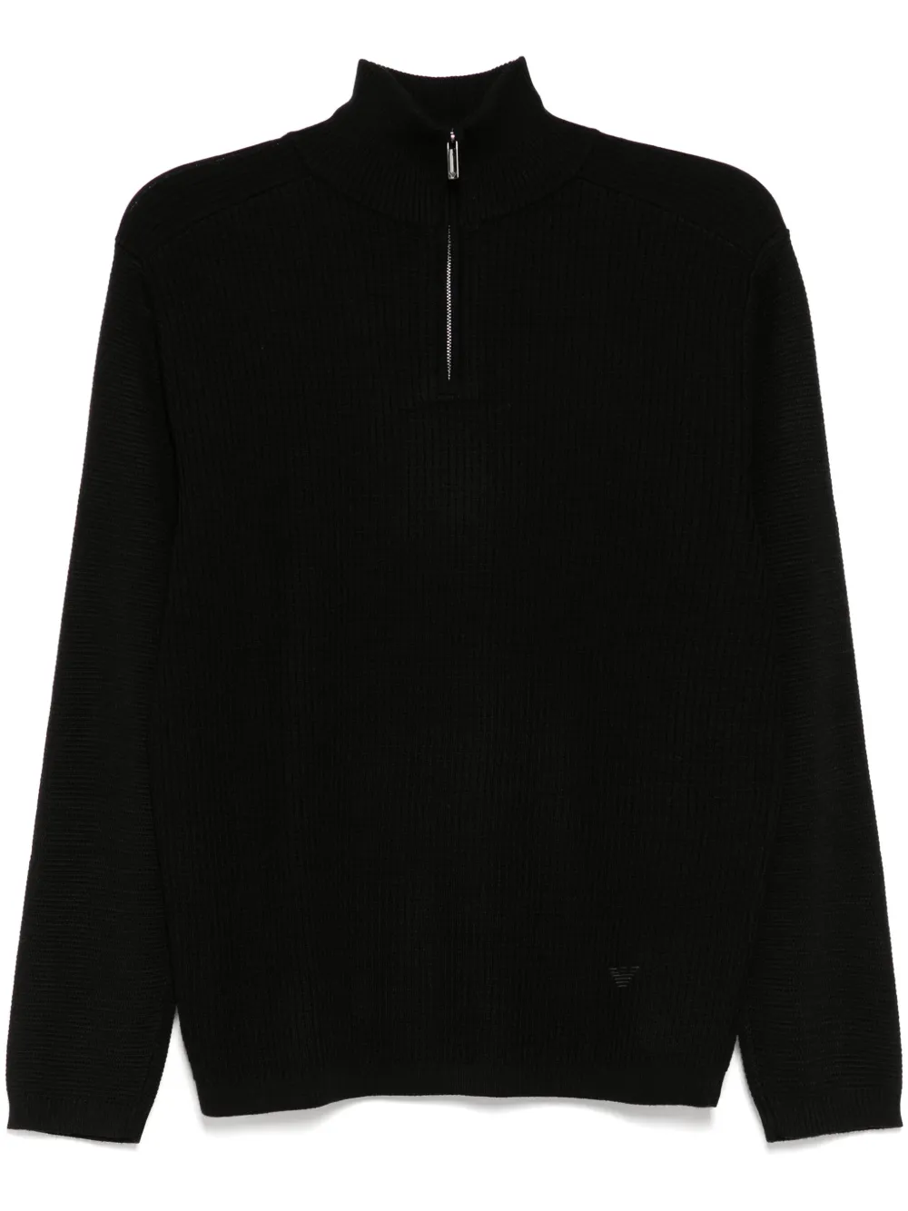 Emporio Armani Trui met halve rits Zwart