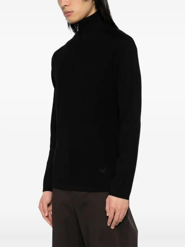在庫処分 激安 食品 | セーター ハーフジップ Armani Emporio ブラック JP FARFETCH | トップス