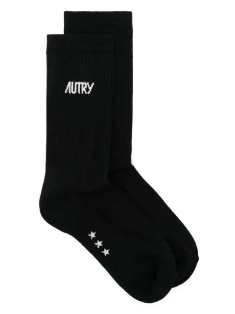 Autry logo-intarsia socks