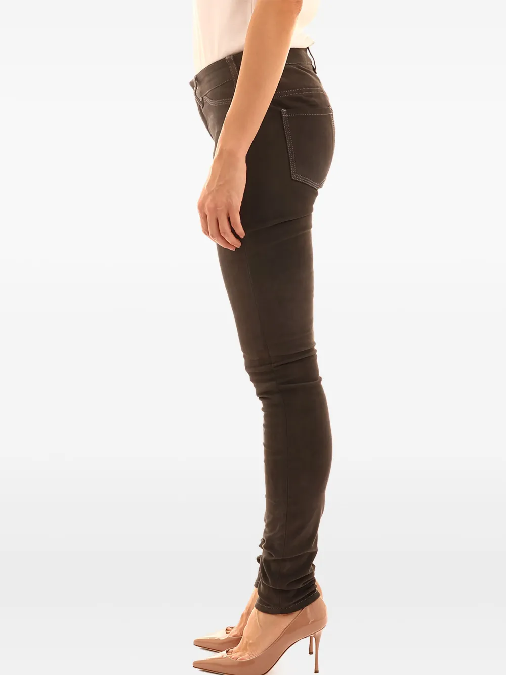 Notify Leren broek - Grijs