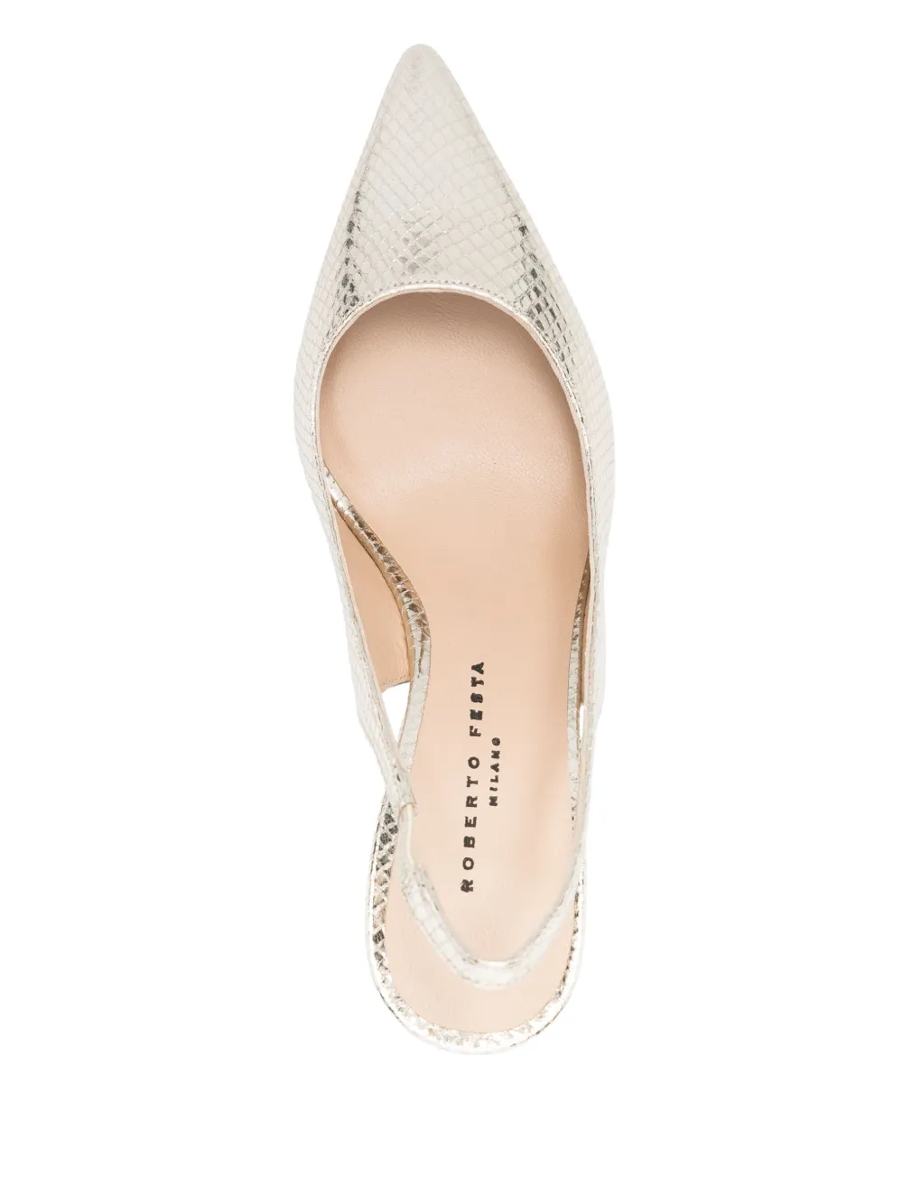 Roberto Festa 70mm Frans slingblack pumps Gold