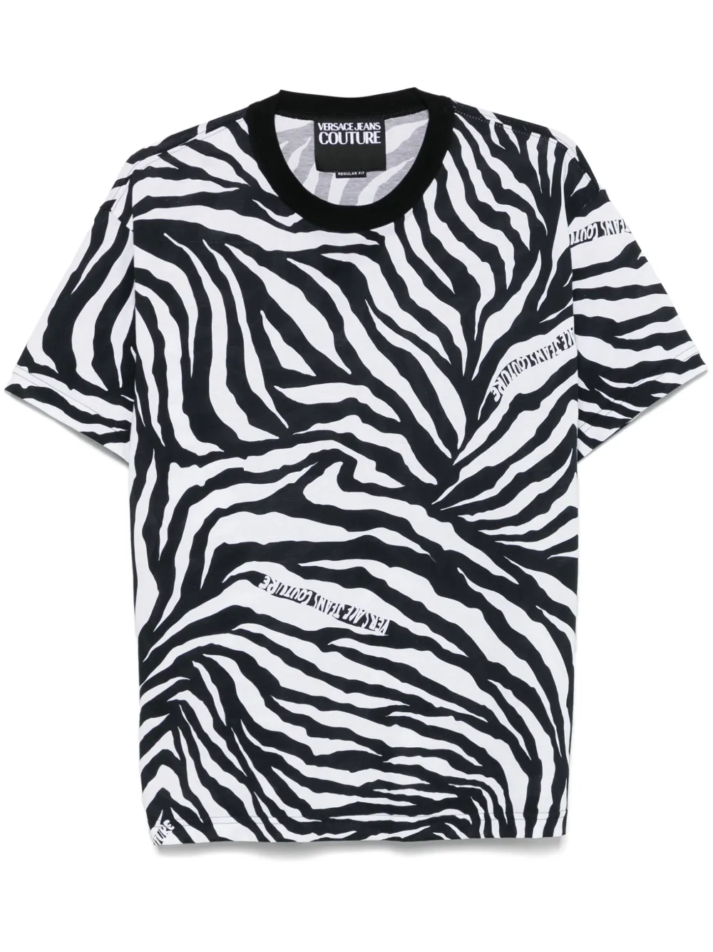 VERSACE JEANS COUTURE ZEBRA-PRINT T-SHIRT