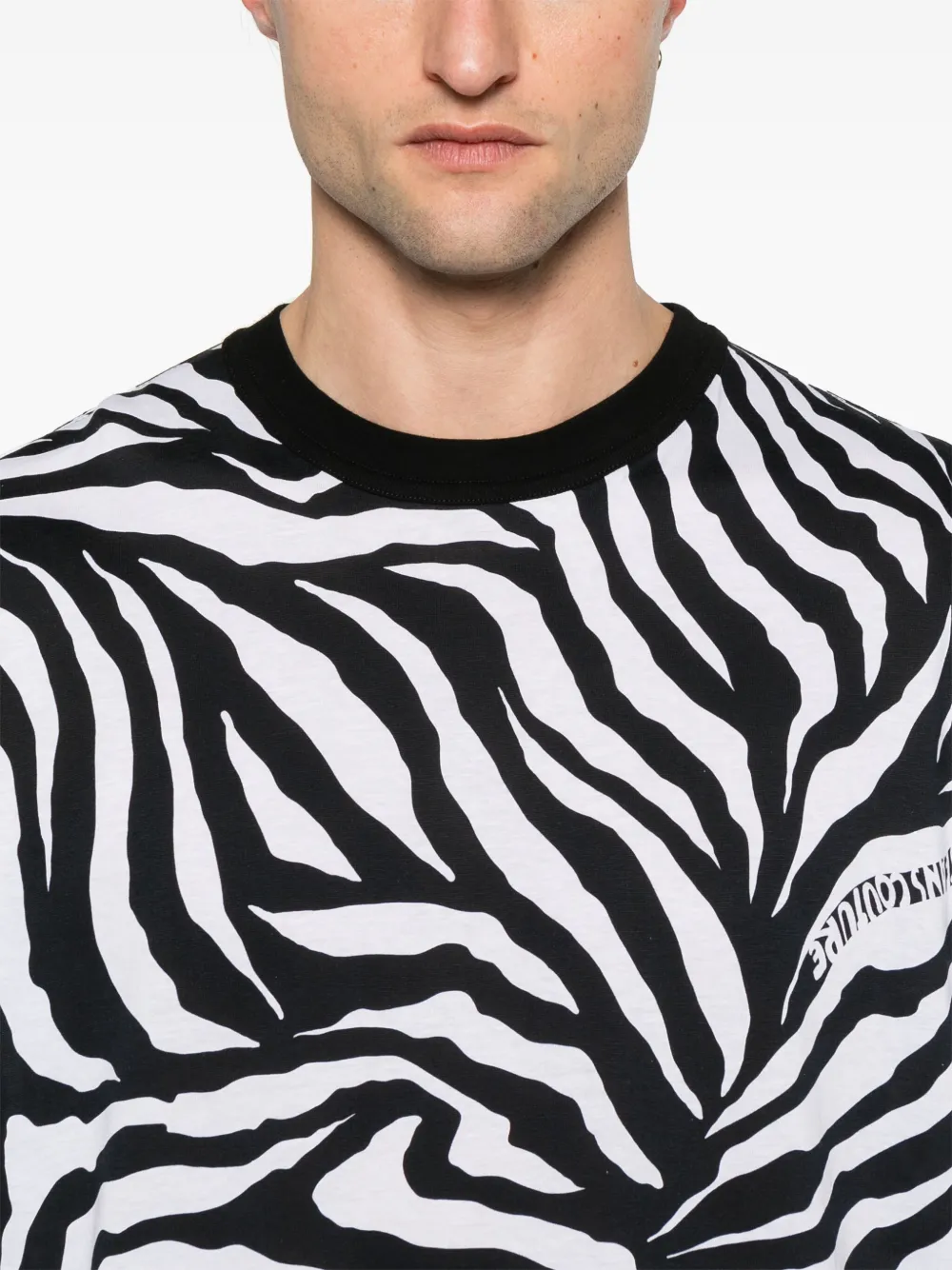 VERSACE JEANS COUTURE ZEBRA-PRINT T-SHIRT