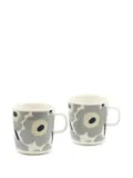 Marimekko Unikko mugs (set of two) - Grey