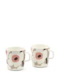 Marimekko Unikko mugs (set of two) - White