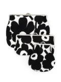 Marimekko Unikko wallets (set of three) - Black