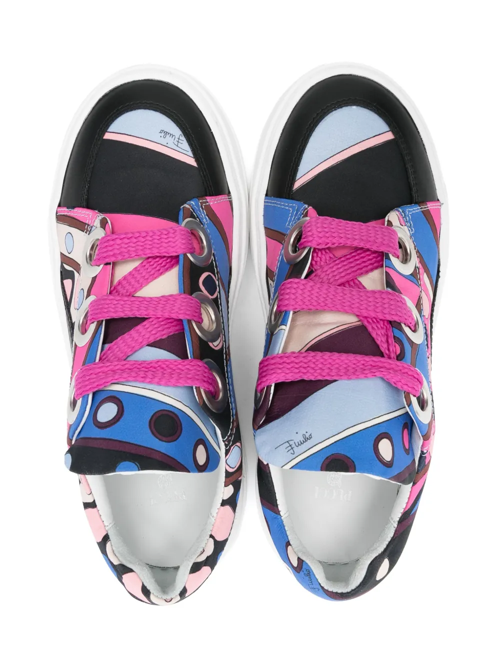 PUCCI Junior Vivara-print sneakers Black