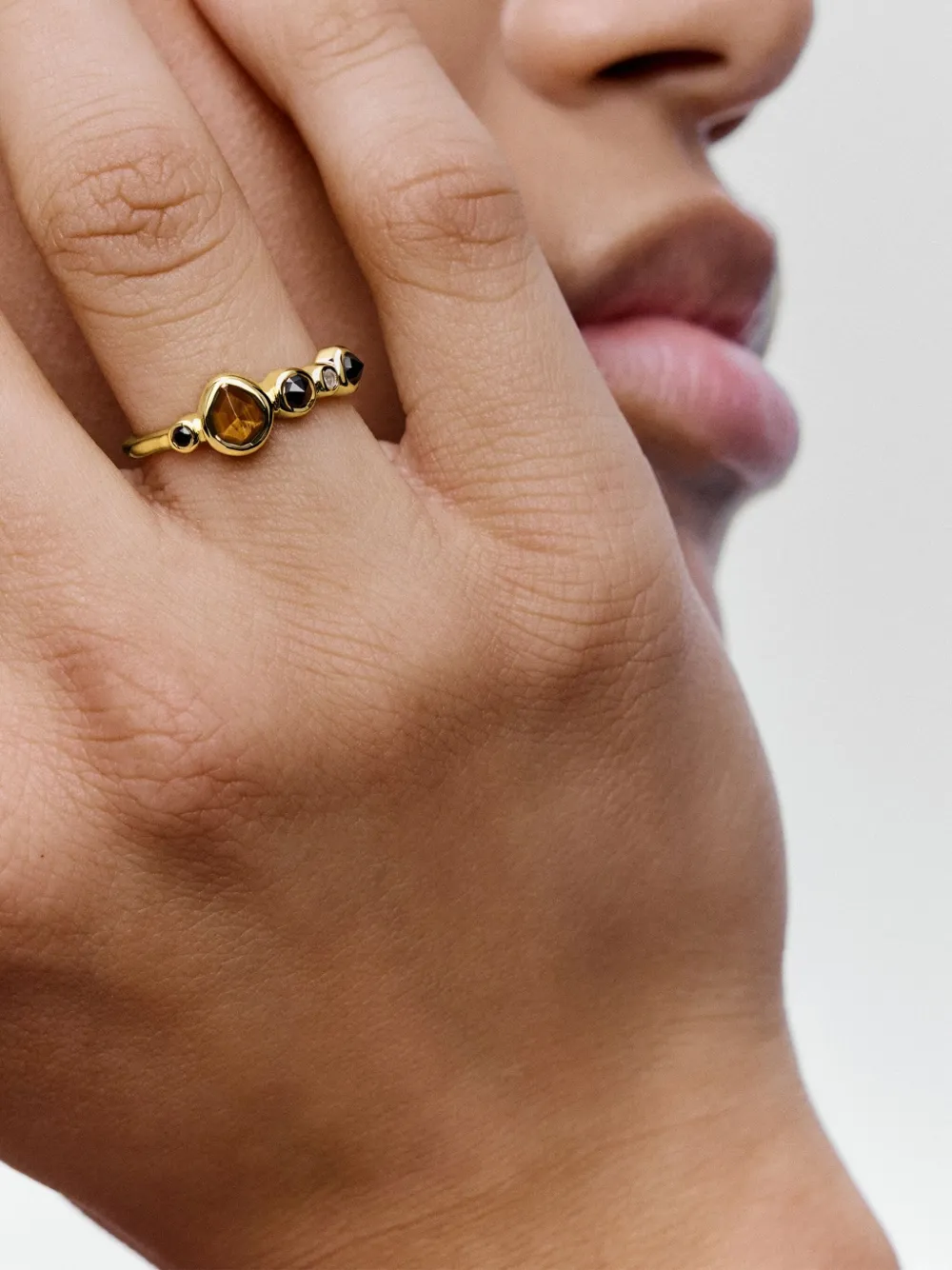 Monica Vinader Siren ring - Goud