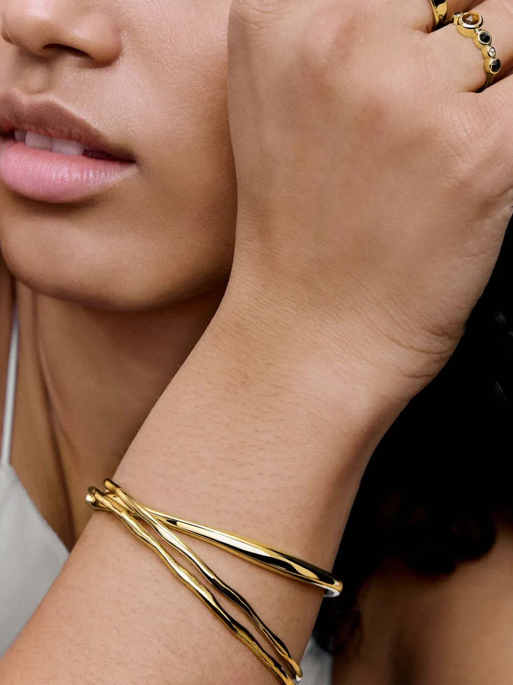 Monica Vinader Siren Gradient Stone Ring In Gold
